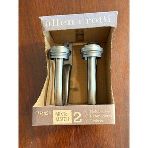Allen + Roth Curtain Holdbacks Brushed Pewter Set Of 2